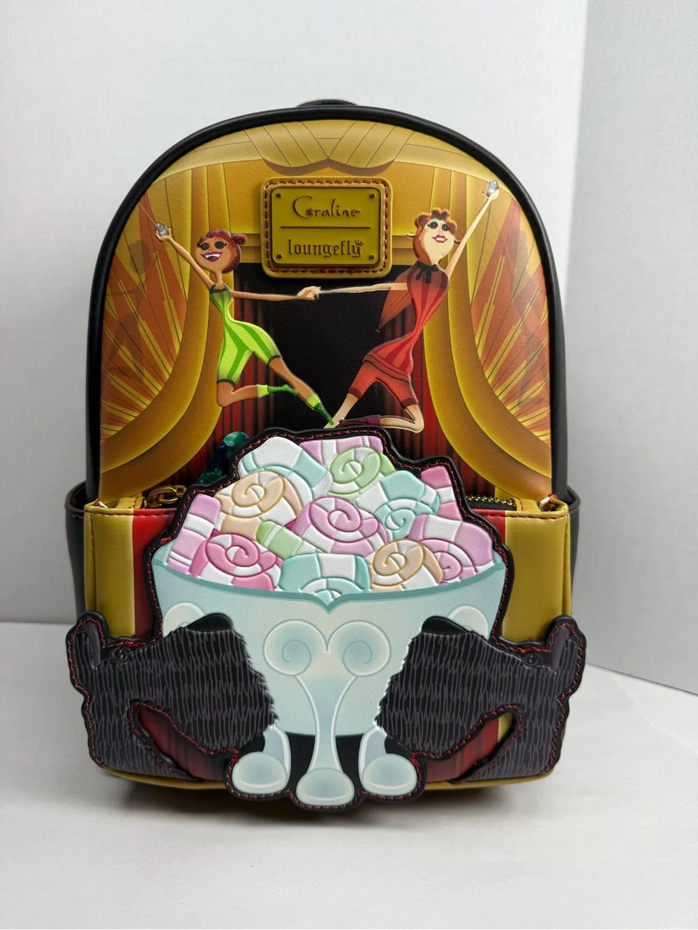 Loungefly Exclusive Laika Coraline Miss Spink and Miss Forcible Mini Backpack